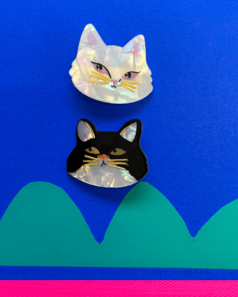 Catnip Cat Hair Clips Set of 2 - Pink Poodle Boutique - 