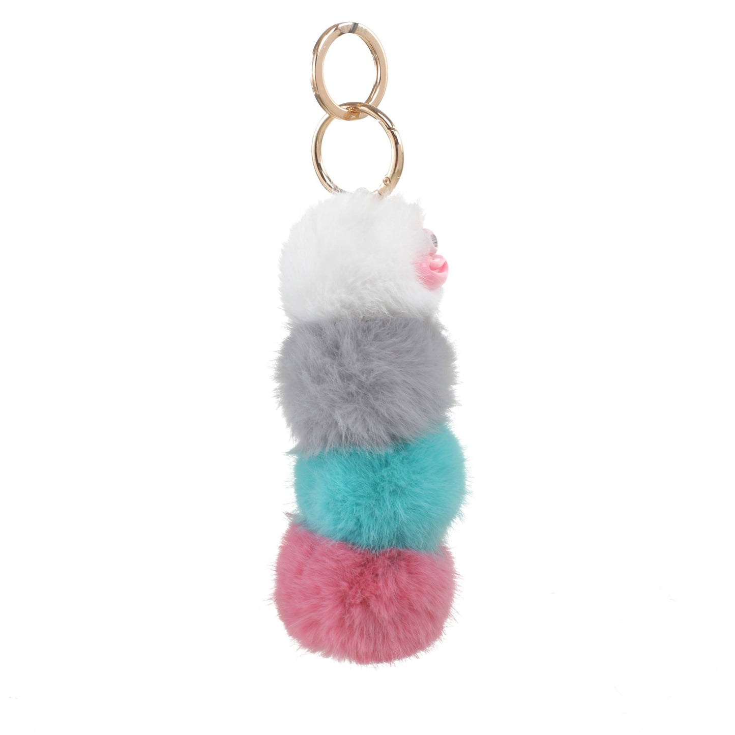Plush Rainbow Caterpillar Bag Charm