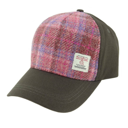 Harris Tweed Baseball Cap in Pink