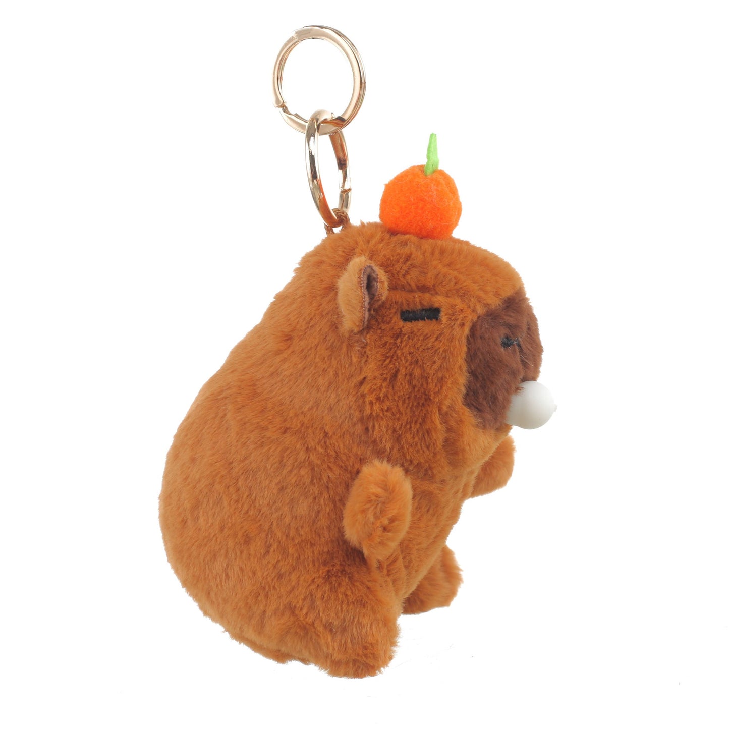 Plush Orange Capybara Bag Charm