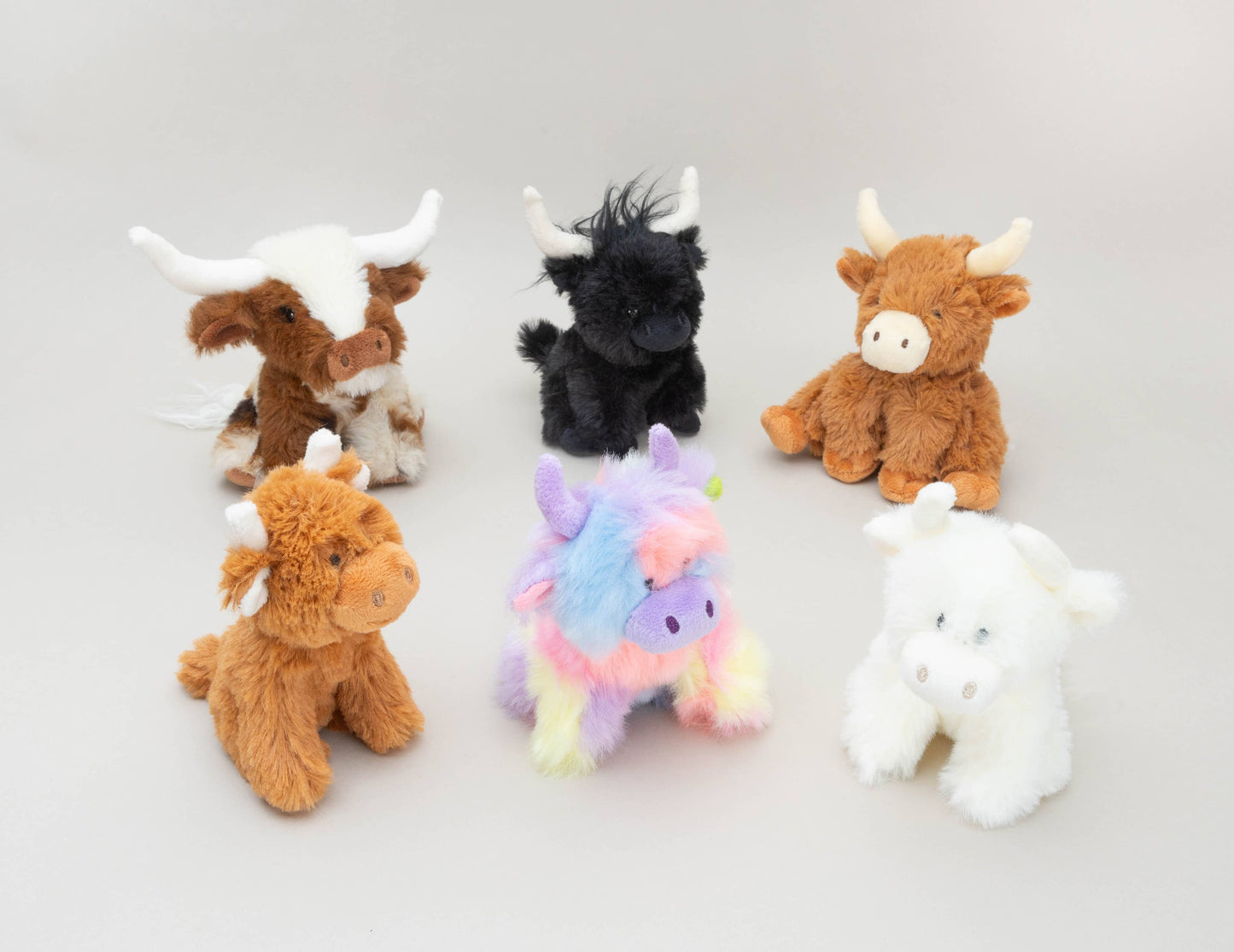 Mini Texas Longhorn Cow Plush Toy