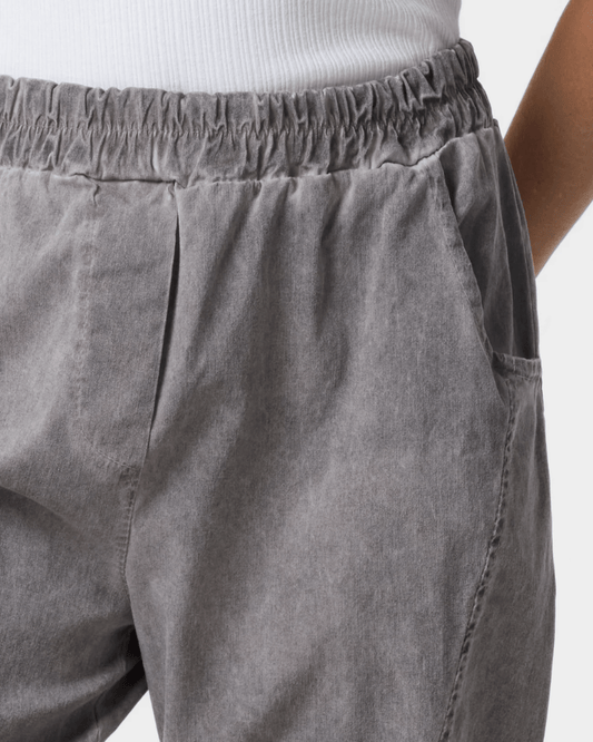 Charcoal Washed Relaxed Fit Magic Trousers - Pink Poodle Boutique - NV3812IT003 - CHARCOAL