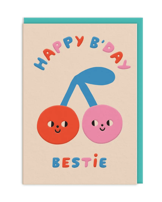 Cherries Happy Birthday Card - Pink Poodle Boutique - 