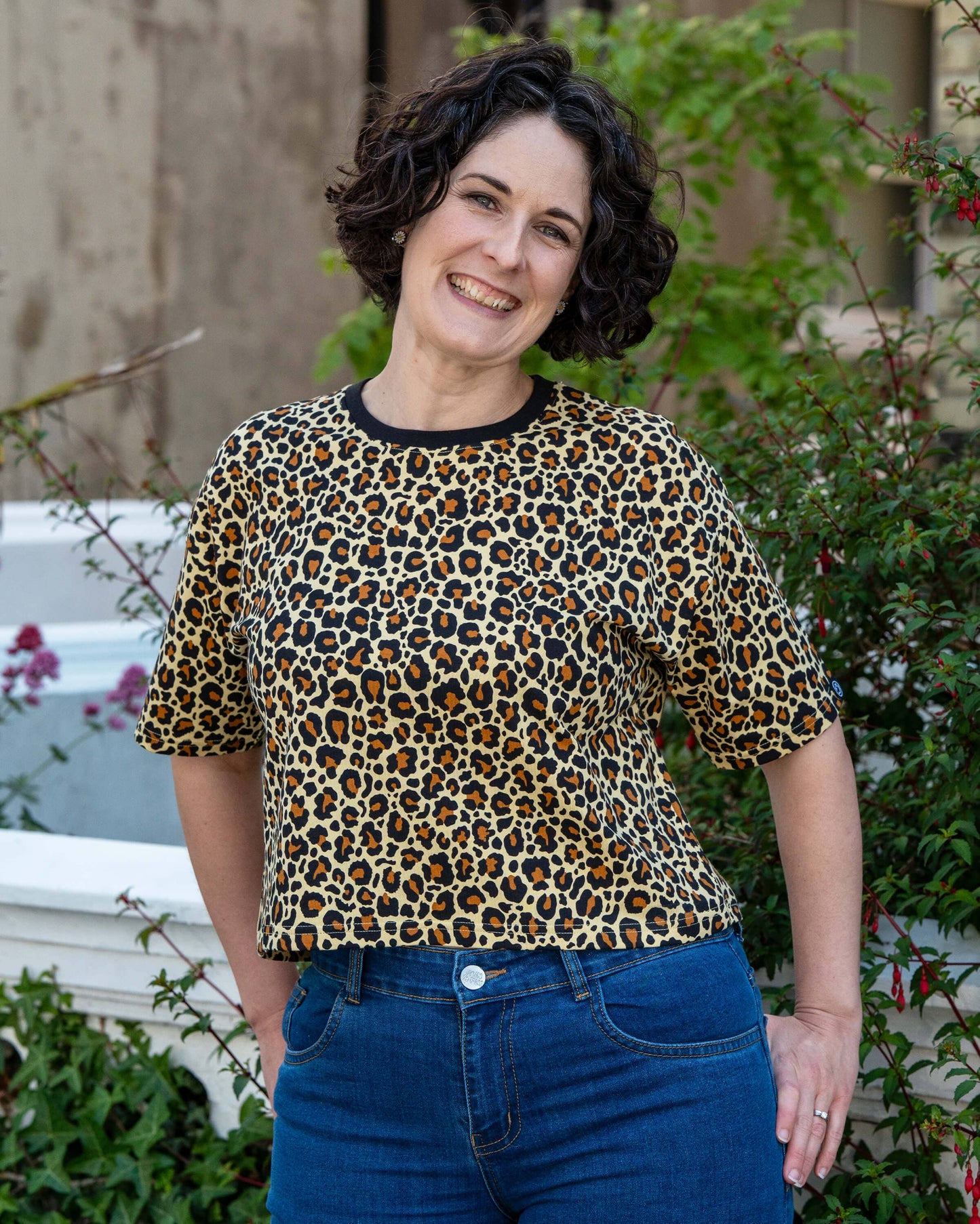 Classic Leopard Cropped Boxy Tee By Rebel Romance