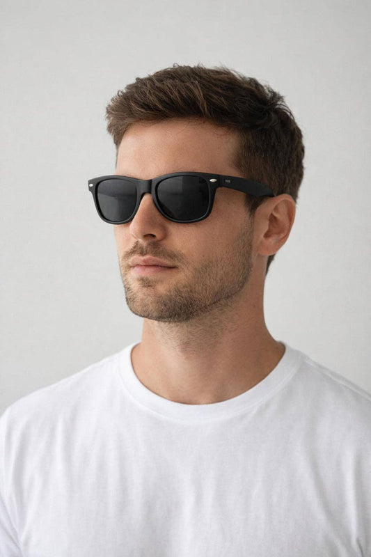Classic Wayfarer Sunglasses in Matte Black