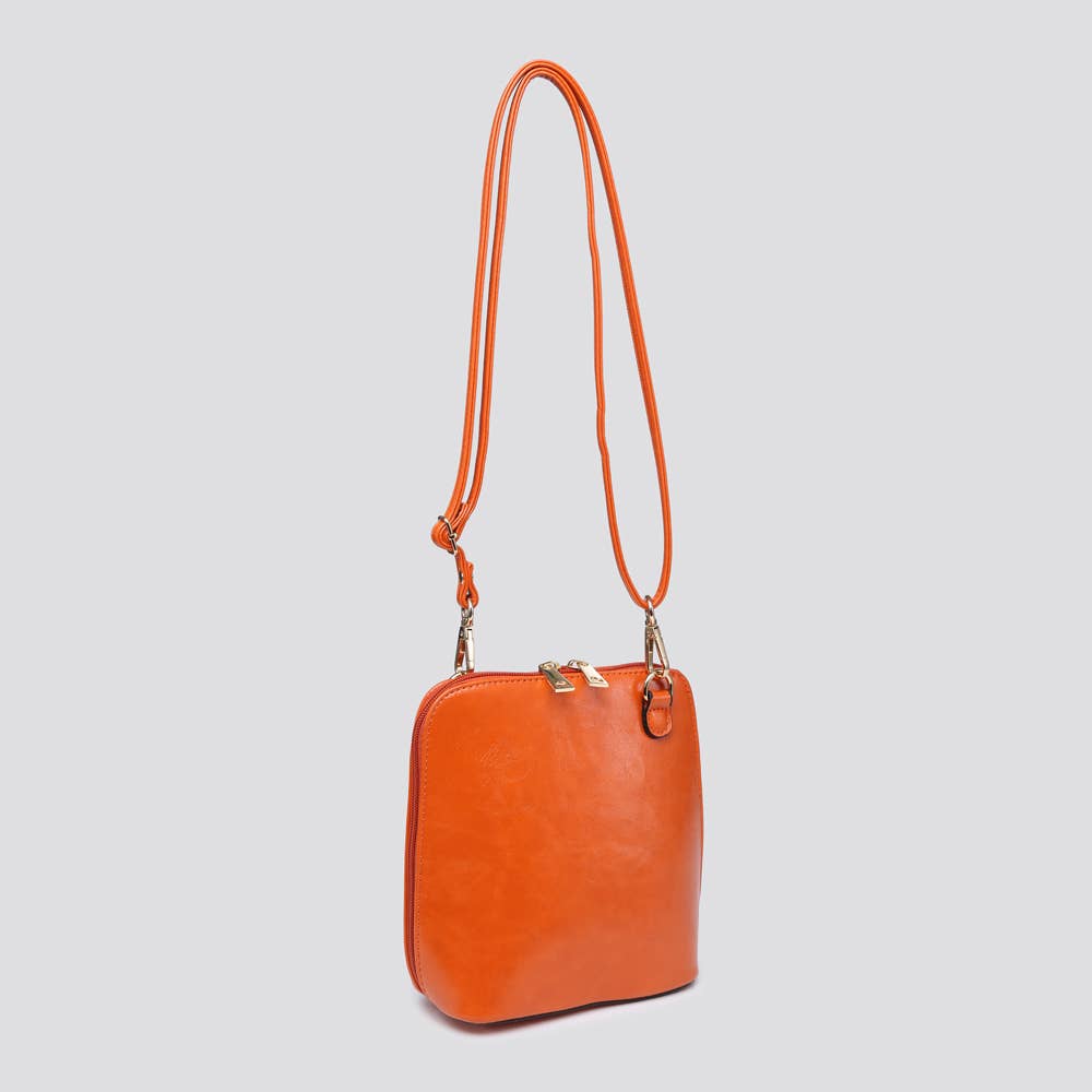 Premium Grade Vegan Leather Crossbody Bag in Navy