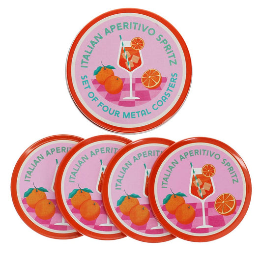 Aperitivo Spritz Metal Coasters Set of 4