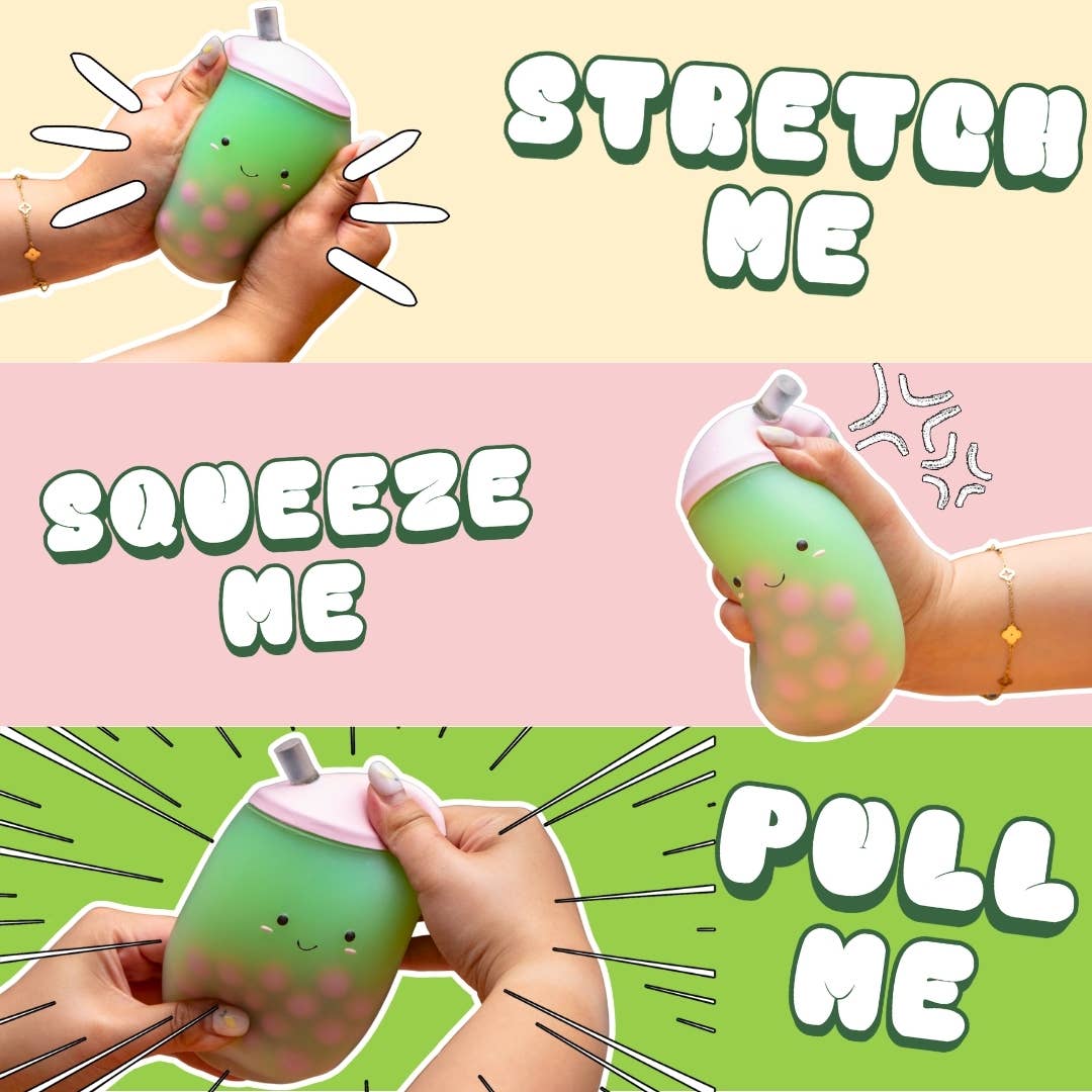 Squishy Matcha Boba Stress Toy
