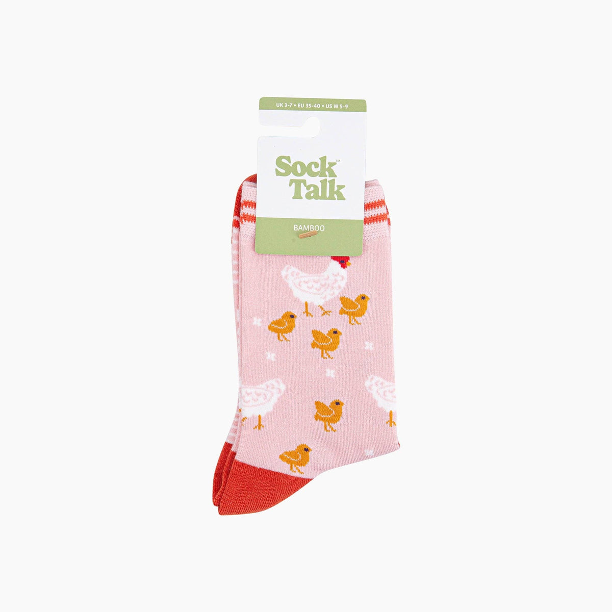 Hens and Chicks Bamboo Socks in Pink