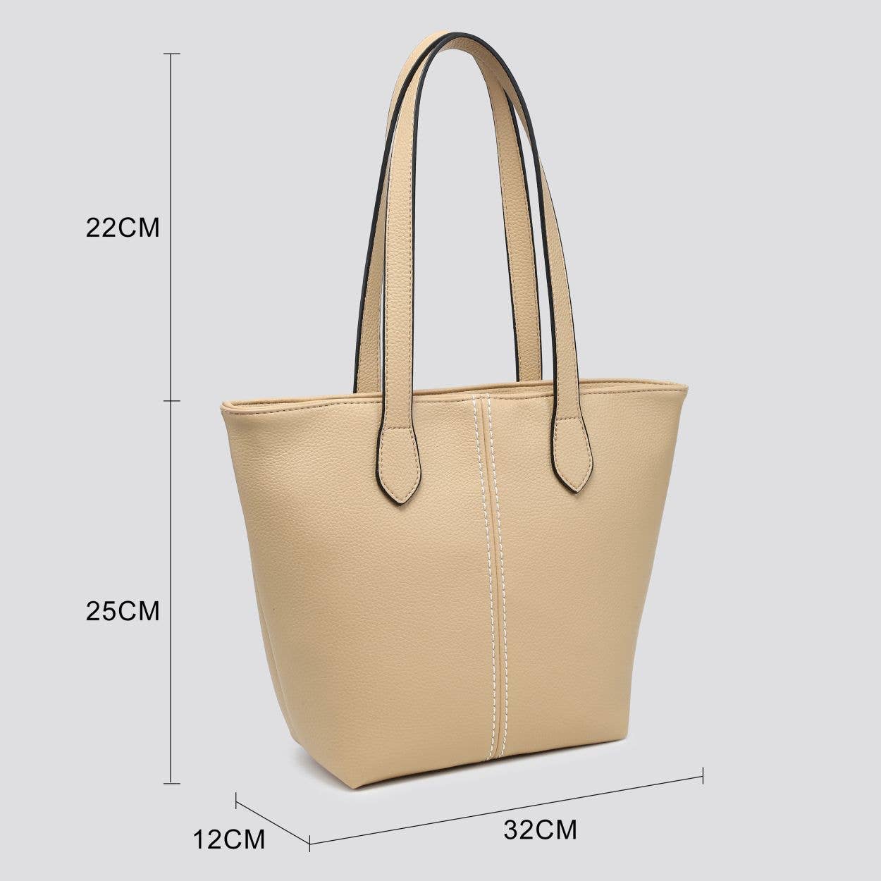 Premium Grade Faux Leather Shopper Bag Tote Bag in Fuchsia