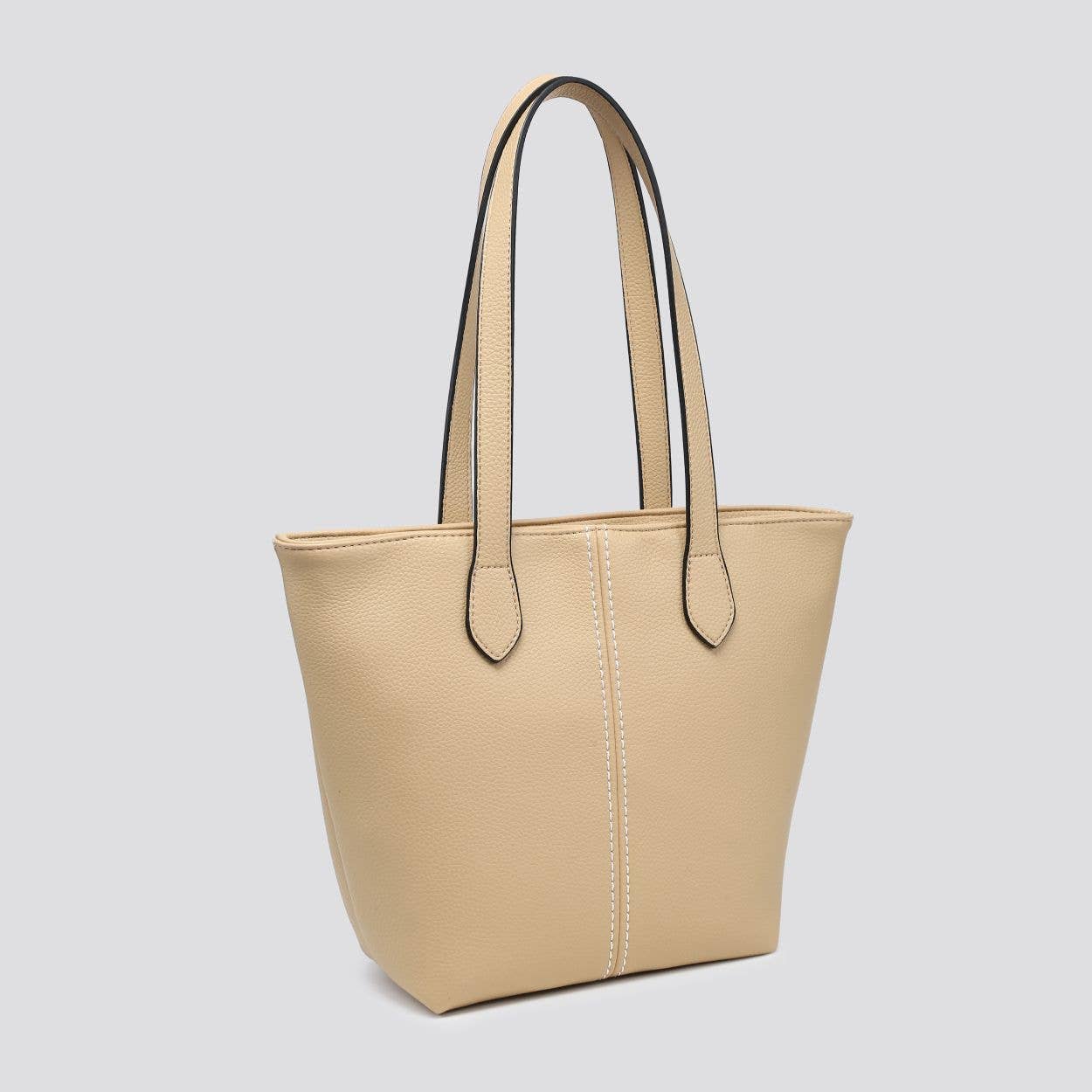 Premium Grade Faux Leather Shopper Bag Tote Bag in Fuchsia
