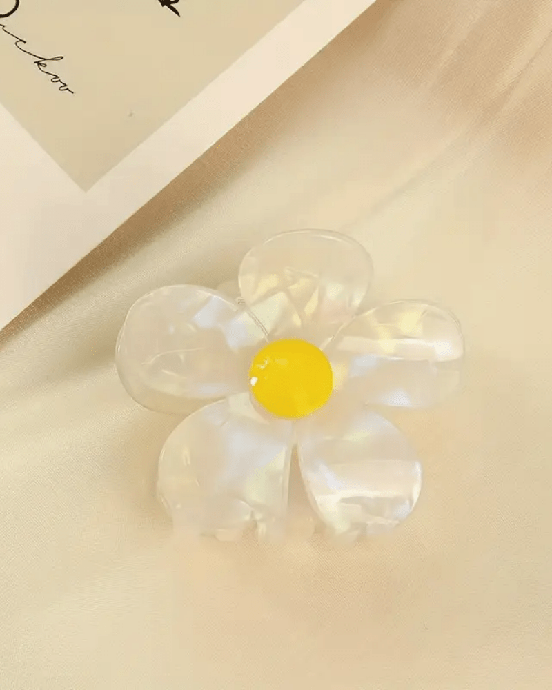 Daisy Flower Hair Claw - Pink Poodle Boutique - CLAW - DAISY