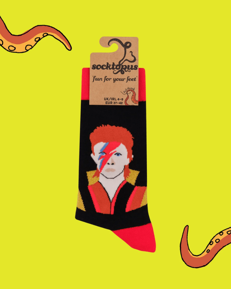 David Bowie Crew Socks - Pink Poodle Boutique - S2857S