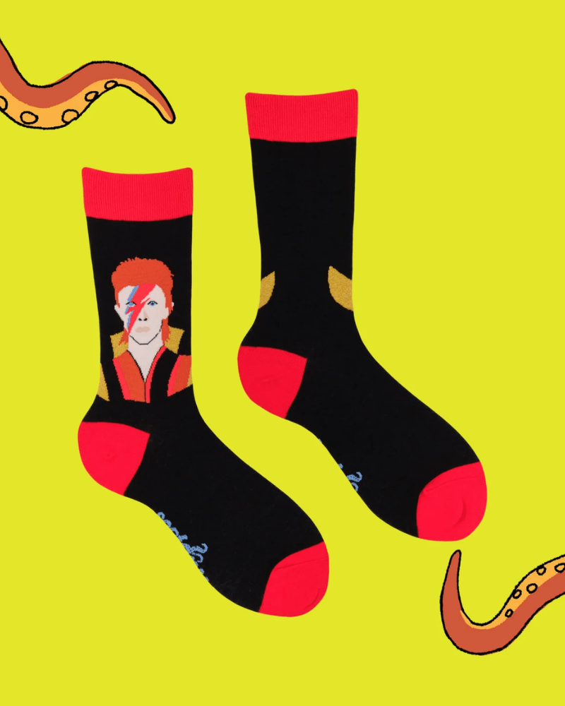 David Bowie Crew Socks - Pink Poodle Boutique - S2857S
