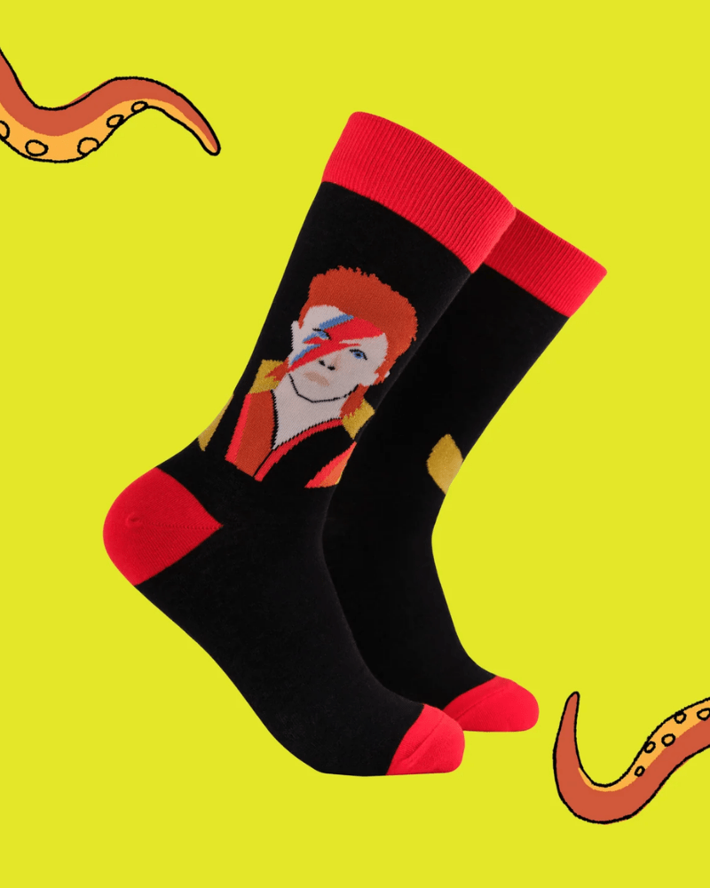 David Bowie Crew Socks - Pink Poodle Boutique - S2857S