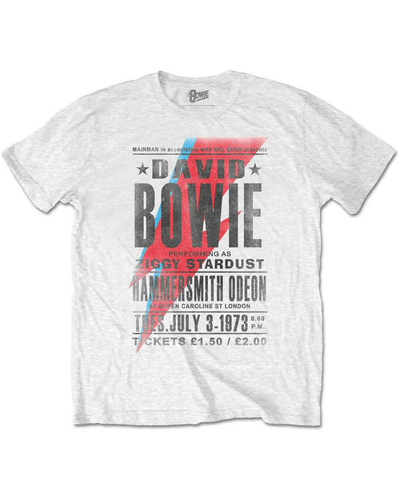 David Bowie Hammersmith Unisex T-Shirt - Pink Poodle Boutique - BOWTS28MW - S