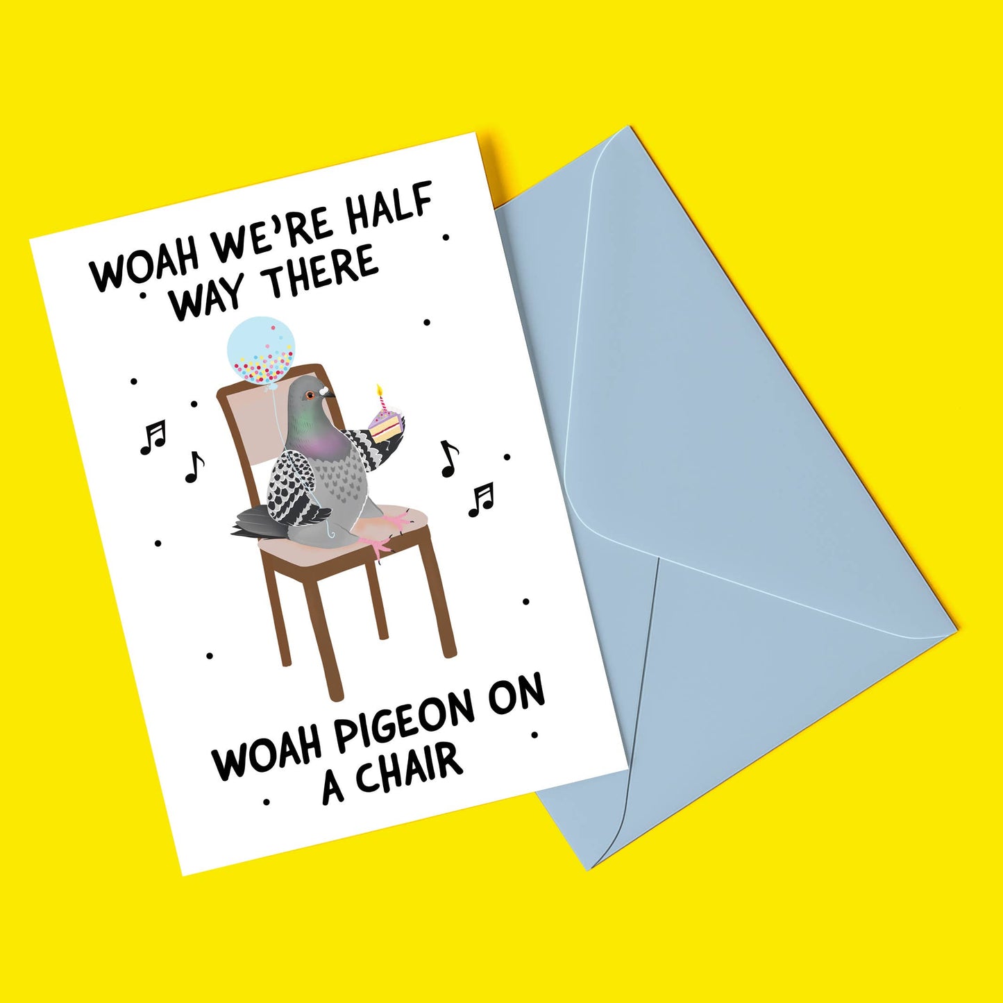 Pigeon on a Chair Birthday Card