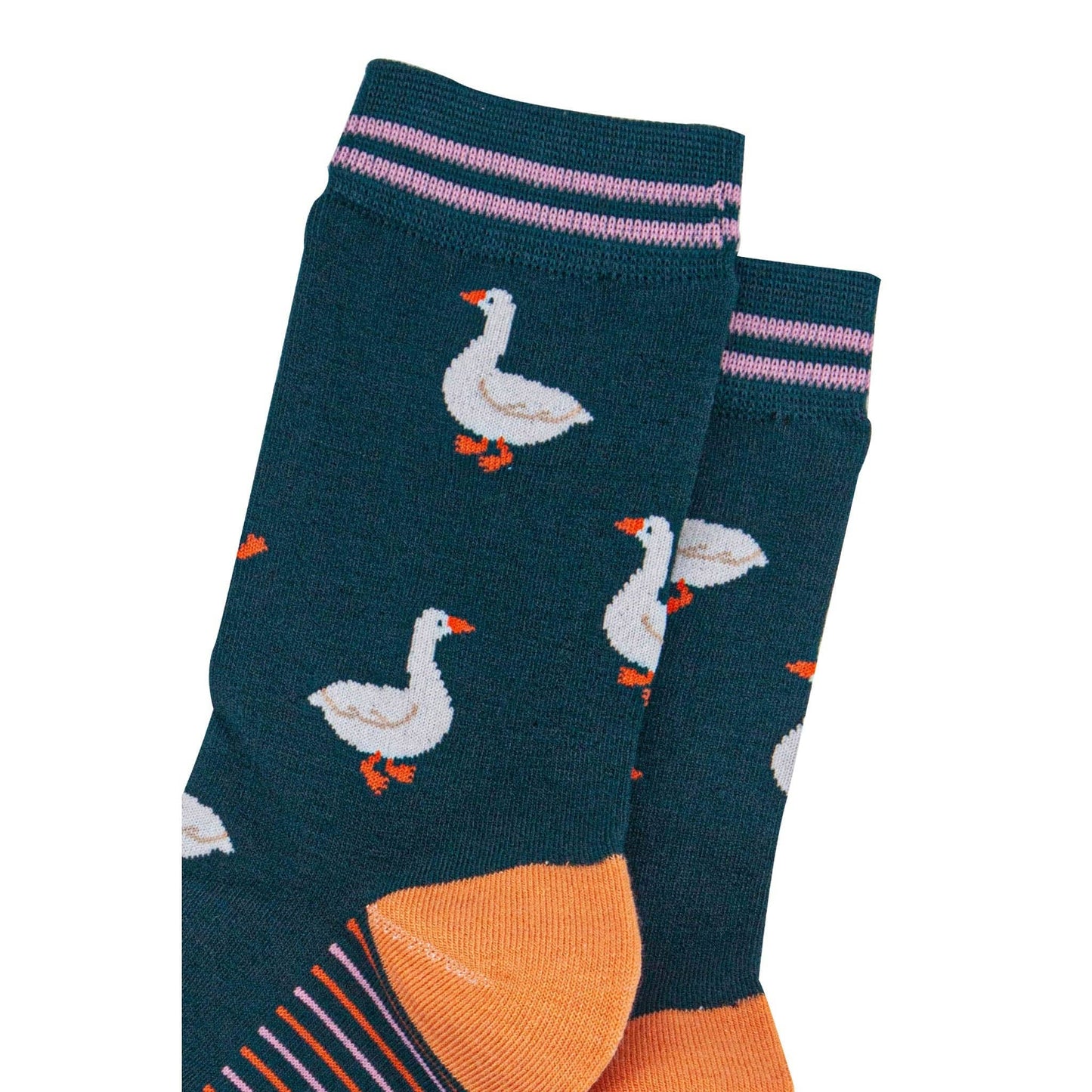 Forest Green Silly Goose Bamboo Crew Socks