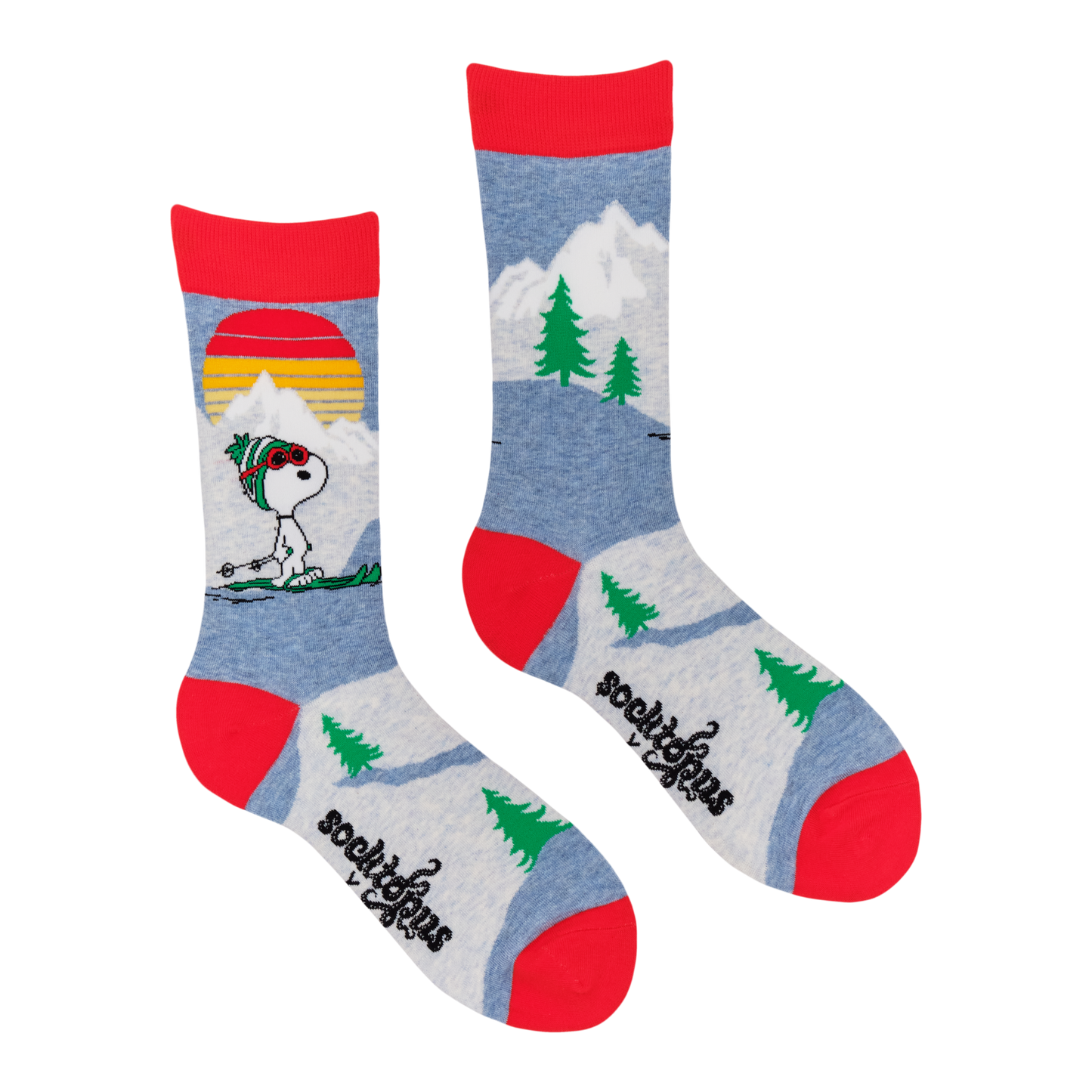 Snoopy In The Mountains Crew Socks