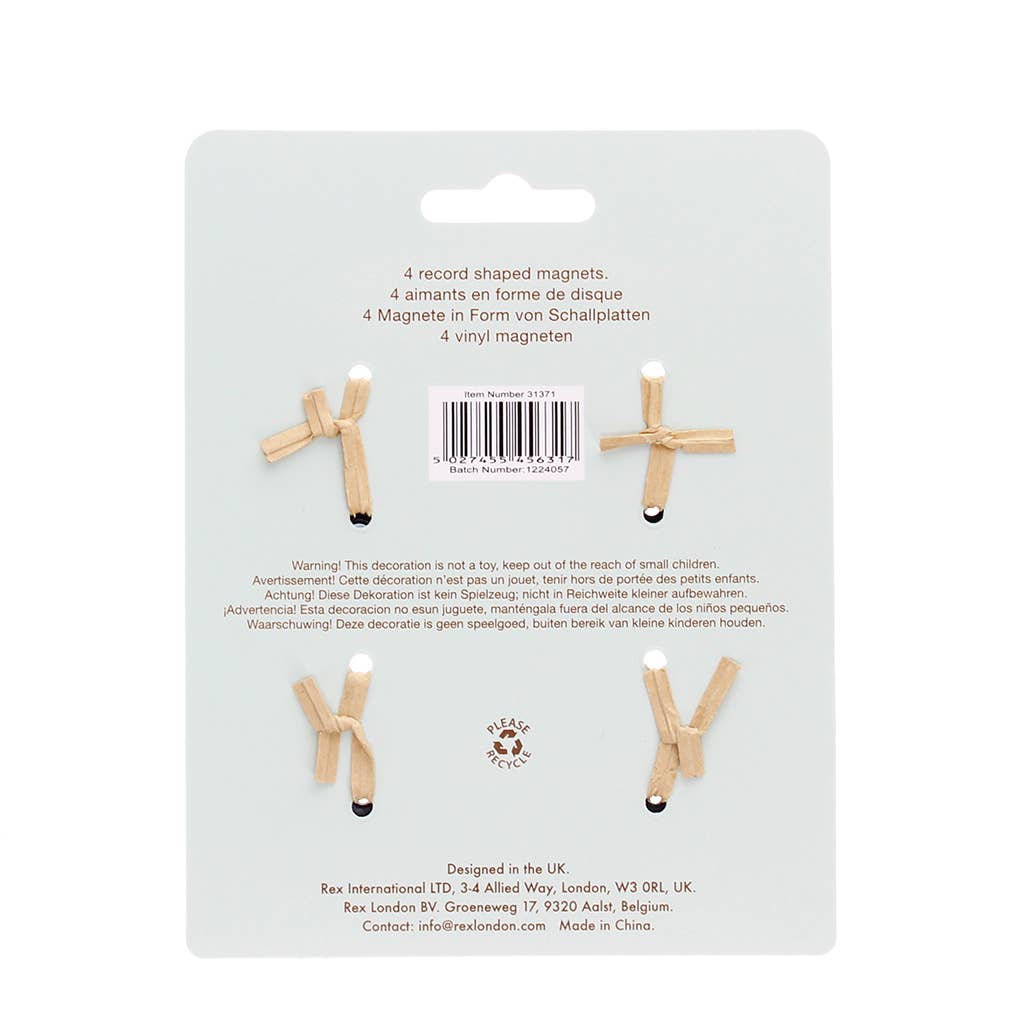 Mini Vinyl Magnets Set of 4