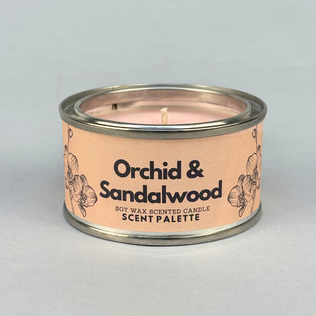 Orchid & Sandalwood Paint Tin Candle