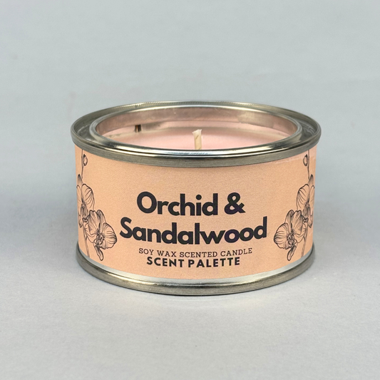 Orchid & Sandalwood Paint Tin Candle