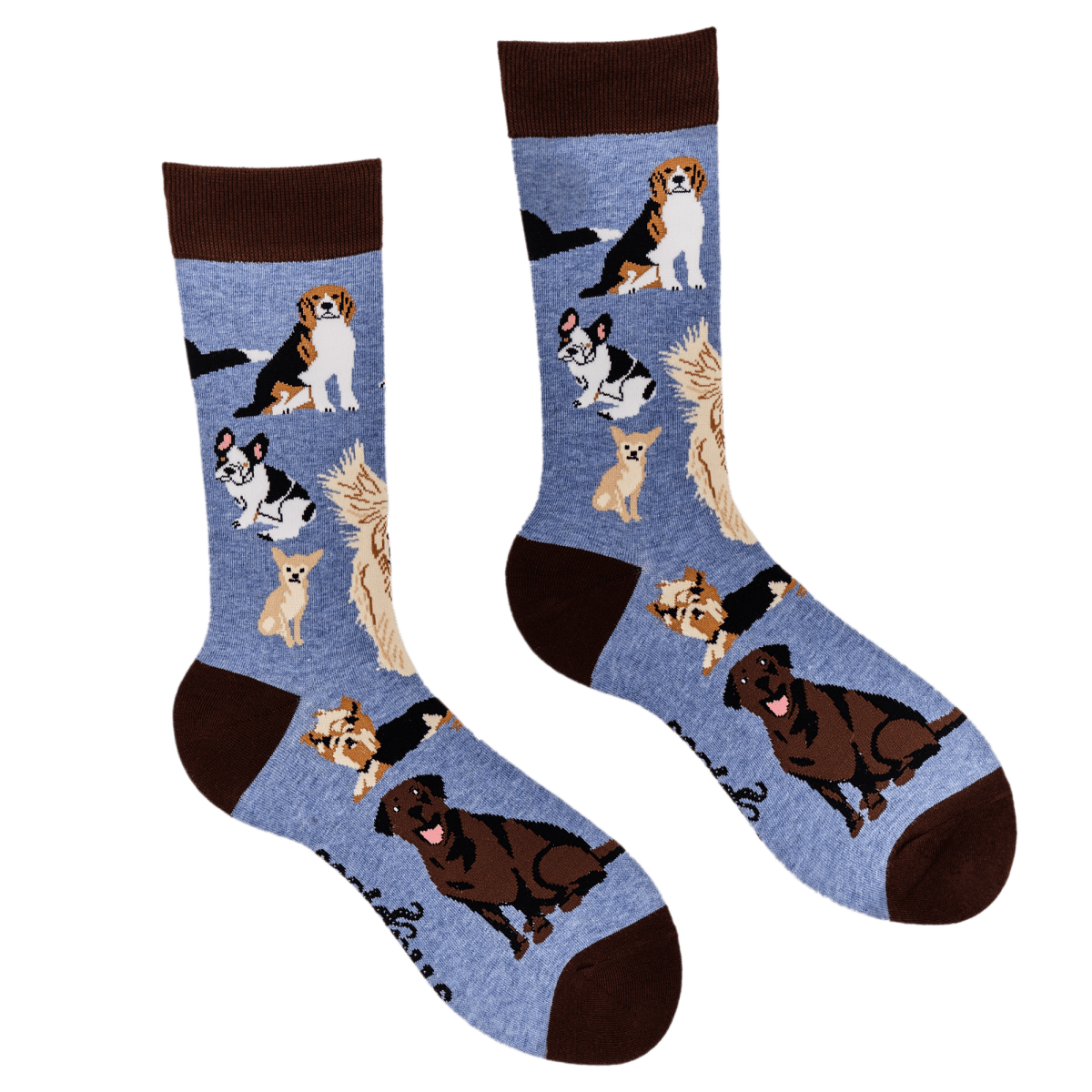 Dog Lover Crew Socks - Pink Poodle Boutique - S2436L - BLUE