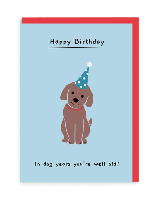 Dog Years Greeting Card - Pink Poodle Boutique - 5056392422895
