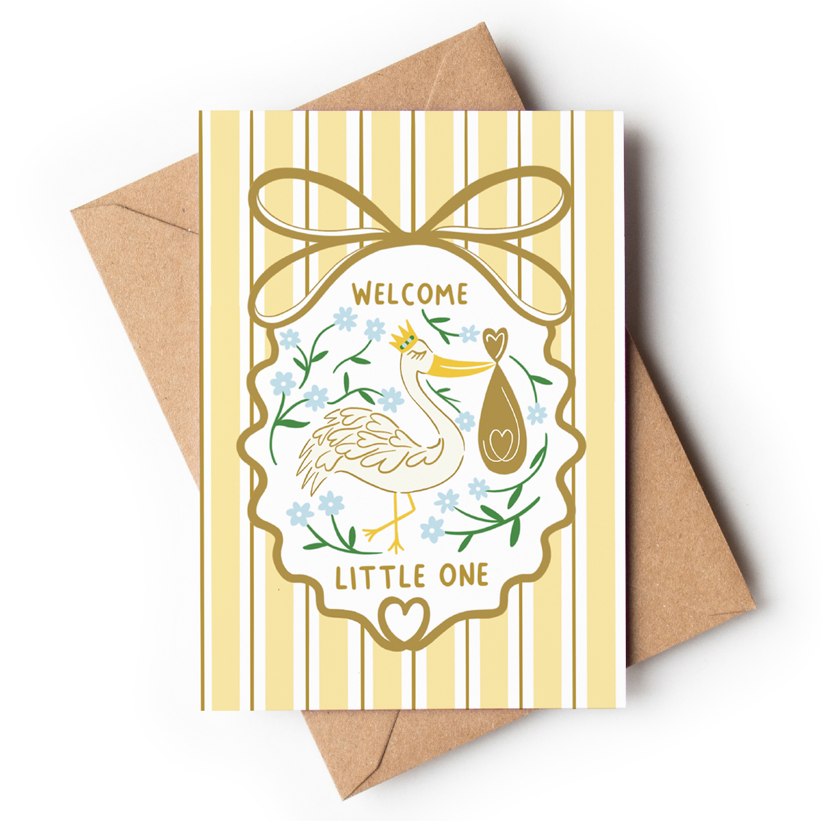 Welcome Little One Stork New Baby Card