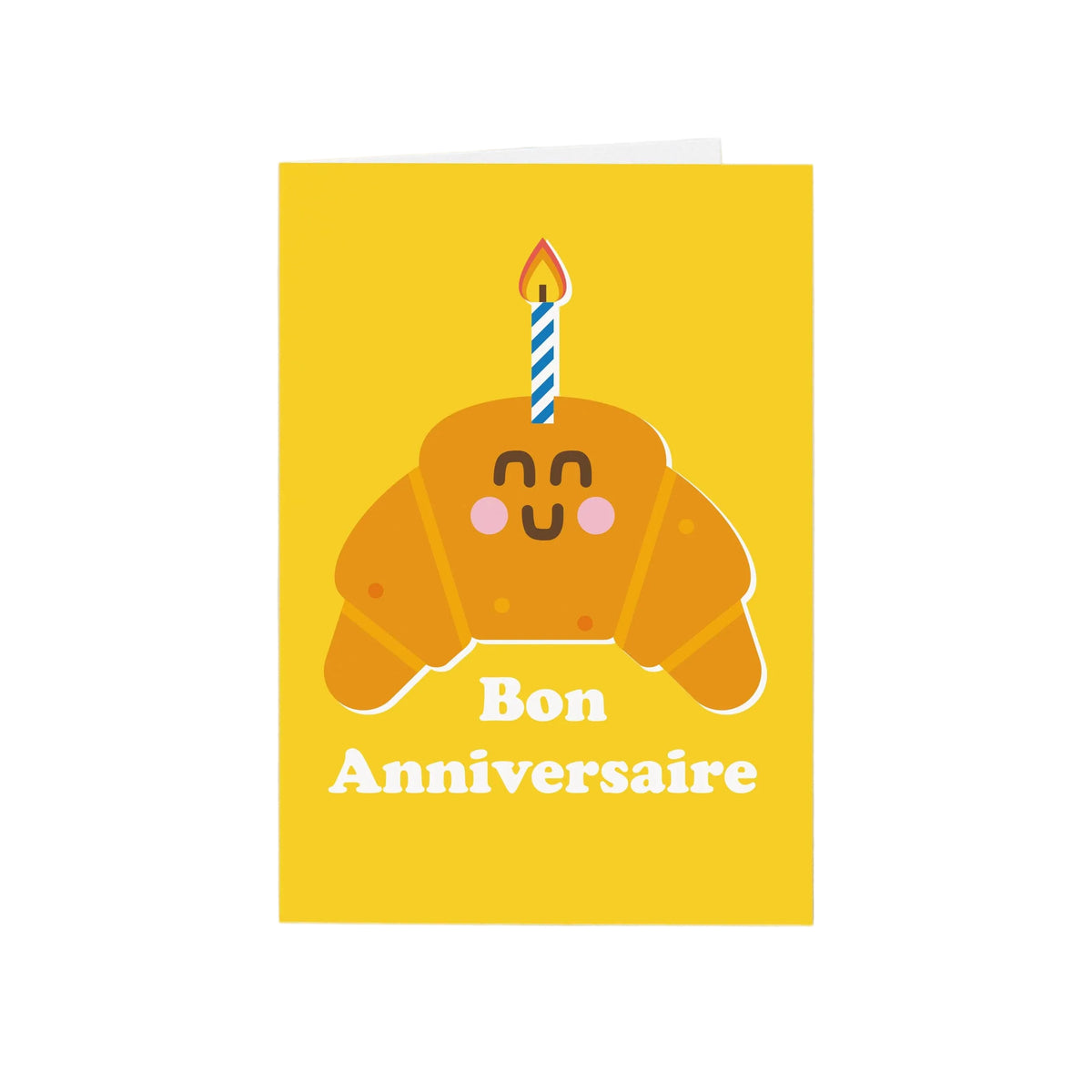 Croissant Bon Anniversaire Birthday Card