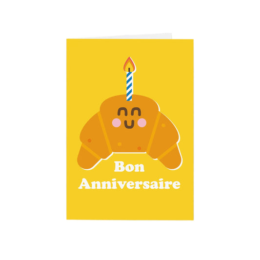 Croissant Bon Anniversaire Birthday Card