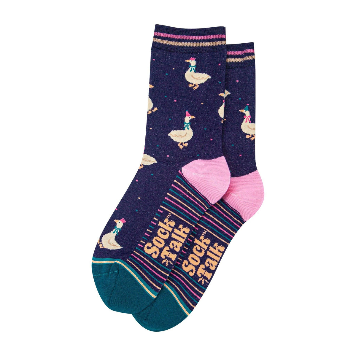 Silly Goose Bamboo Socks in Navy Blue