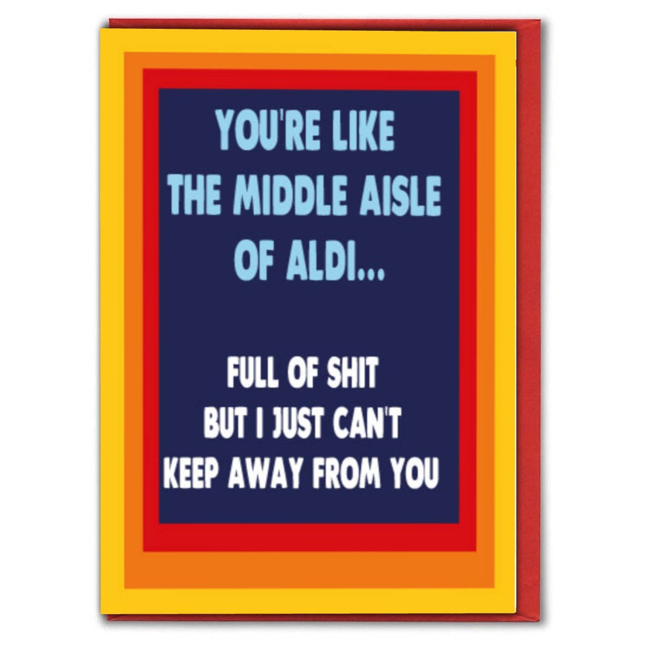 Middle Aisle of Aldi Greeting Card