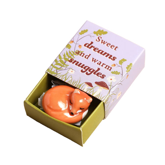 Tiny Matchbox Ceramic Tokens: Fox