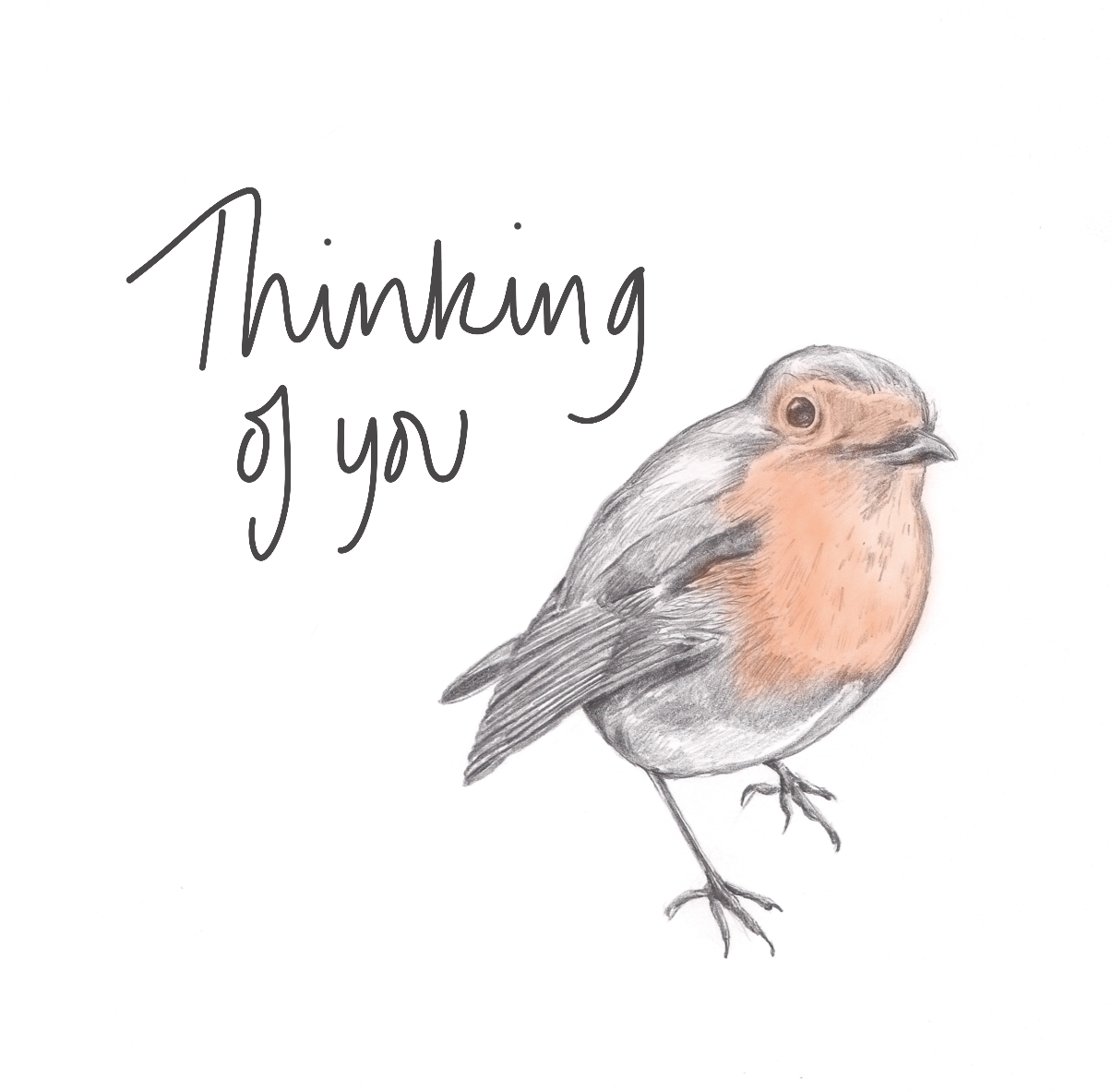 Thinking of Your Robin Greeting Card