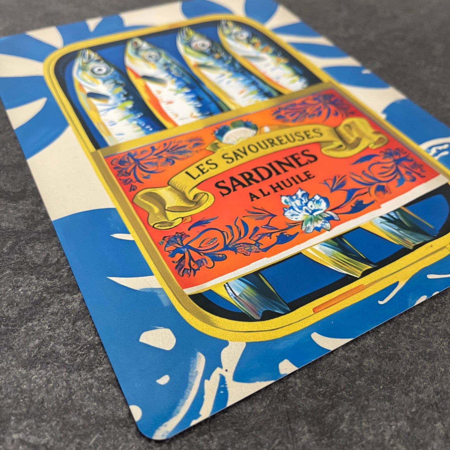 Sardine Can Illustration Metal Sign Plaque 6x8inch