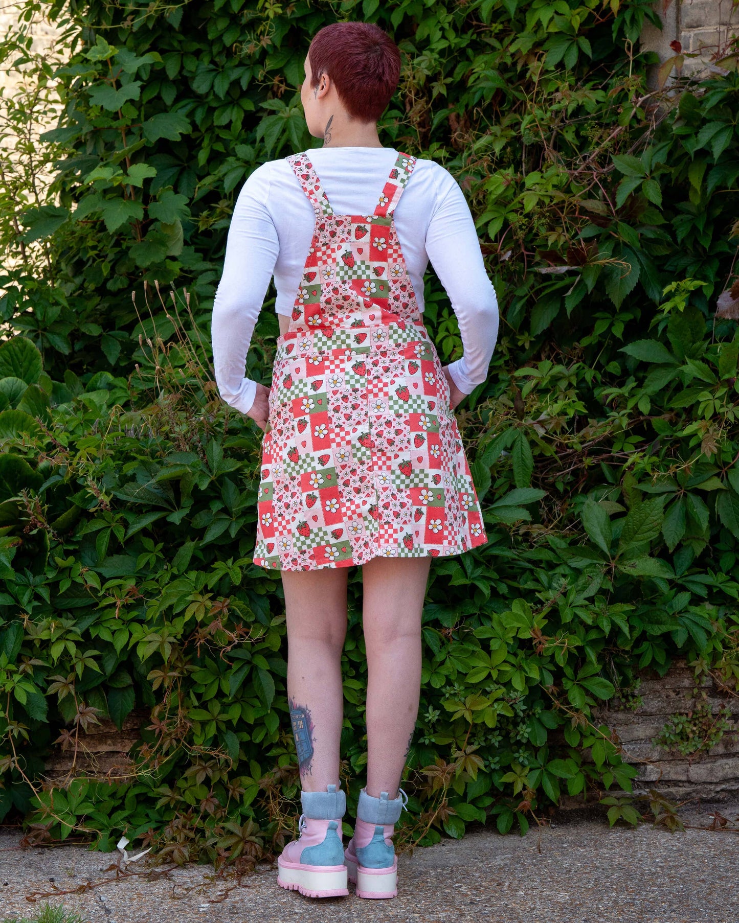 Strawberry Picnic Stretch Pinafore Rebel Romance