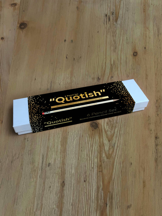 Quotish Funny Pencil Box Set of 6