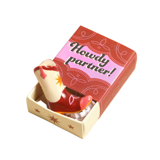 Tiny Matchbox Ceramic Tokens: Cowboy Boot