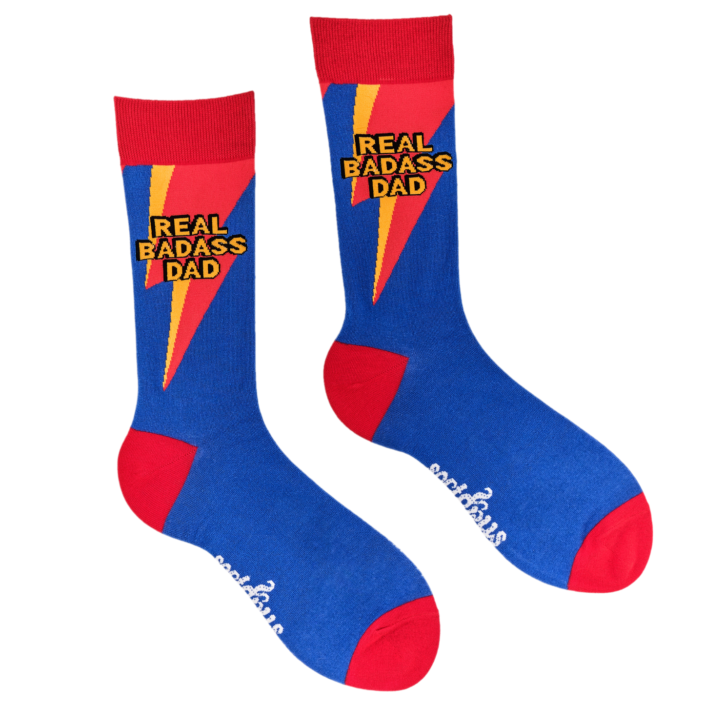 Real Badass Dad Lightning Crew Socks
