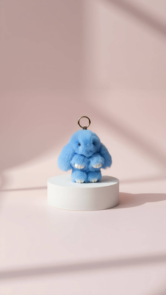 Mini Fluffy Bunny Rabbit Bag Charm Assorted