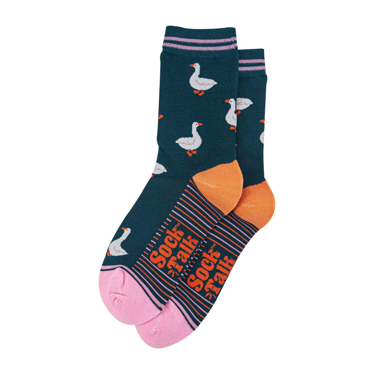 Forest Green Silly Goose Bamboo Crew Socks