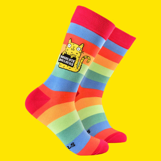 Absolute Bollocks Sweary Cat Socks