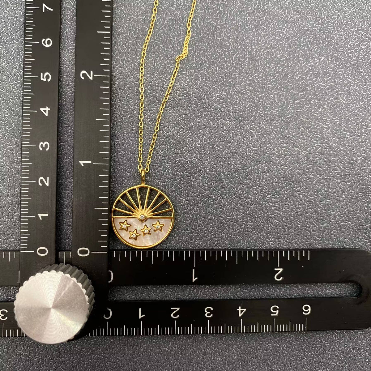 18K Gold Plated Star Sunrise Charm Necklace