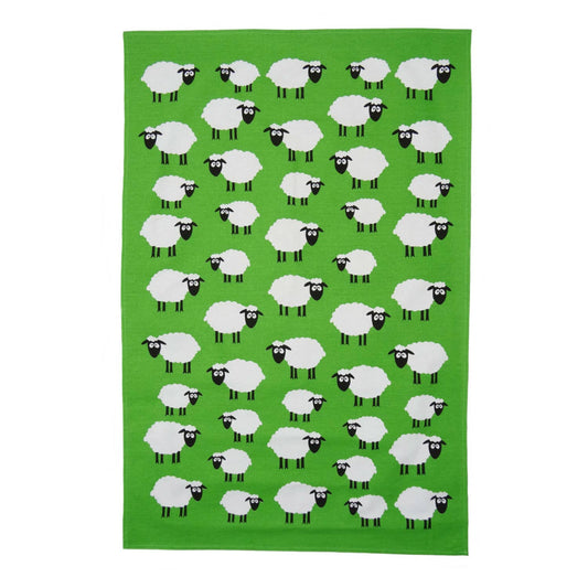 Sheep Print Cotton Tea Towel