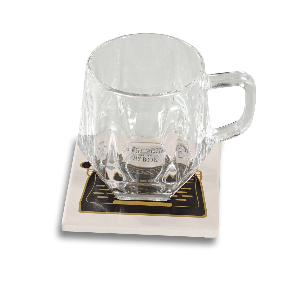 I Will Write My Book Ceramic Coaster