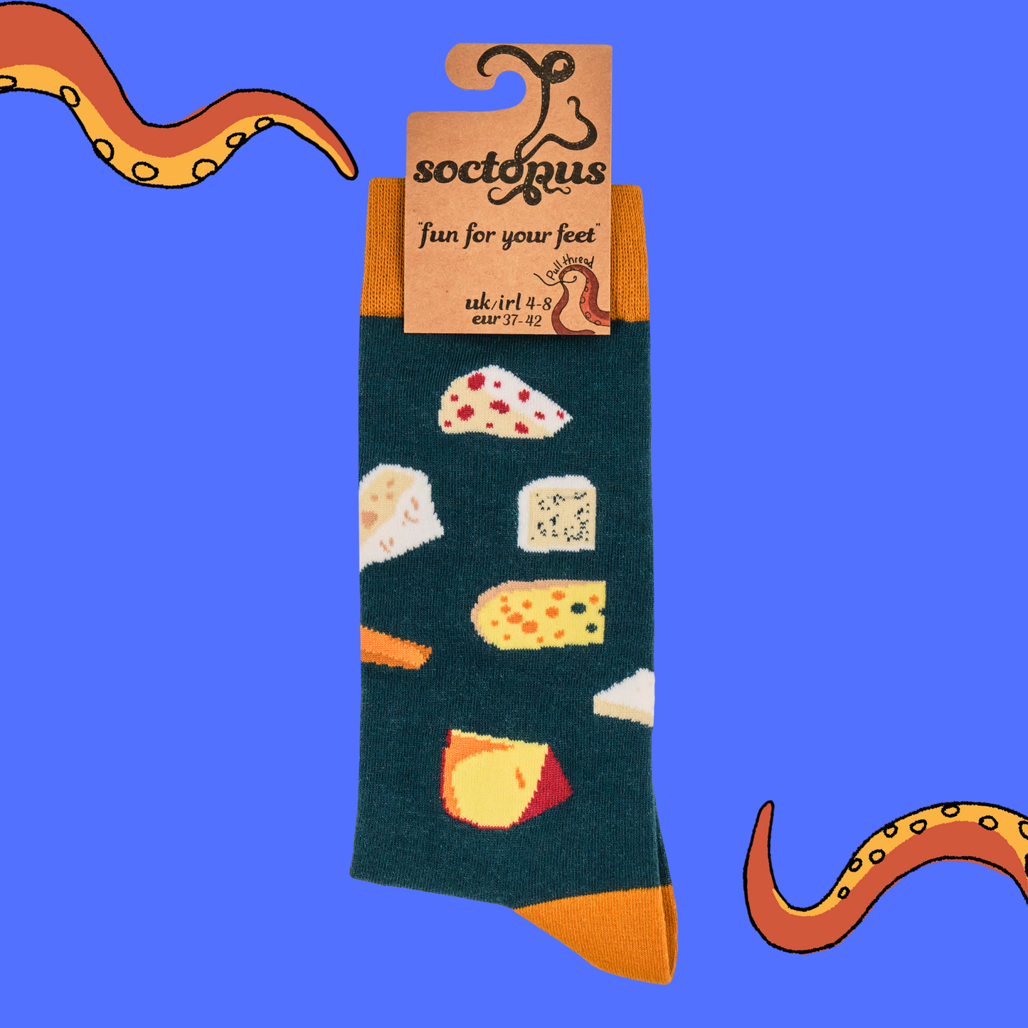 Cheesy Feet Crew Socks