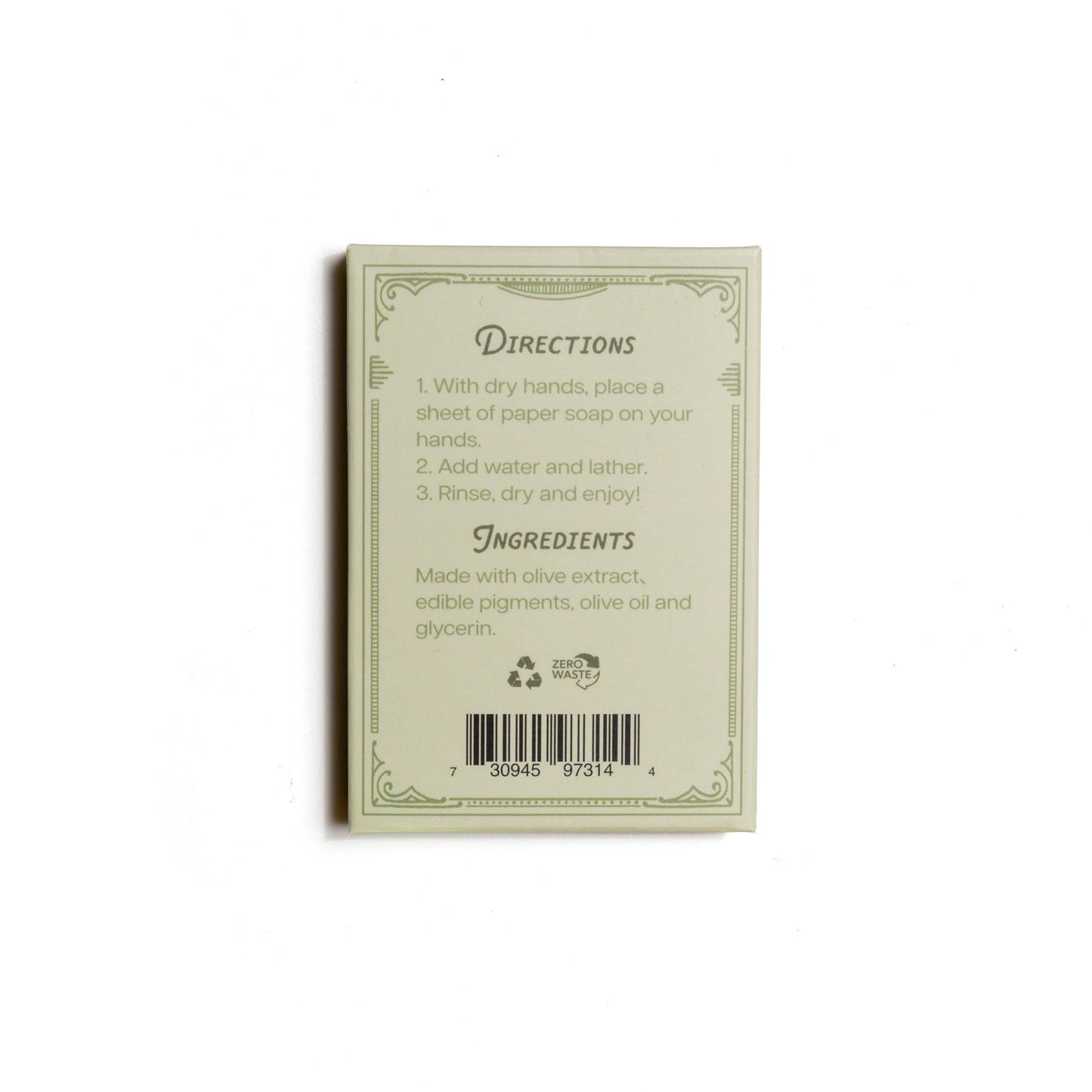 Olive Oil Scent Paper Soap – 50 Sheets