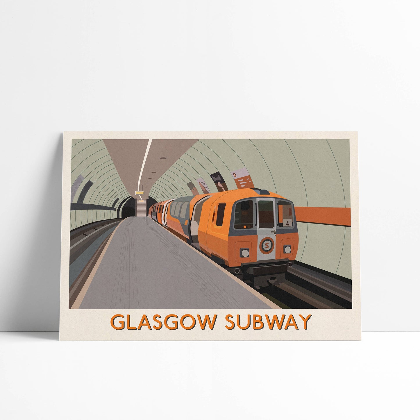 Glasgow Subway Clockwork Orange A4 Print