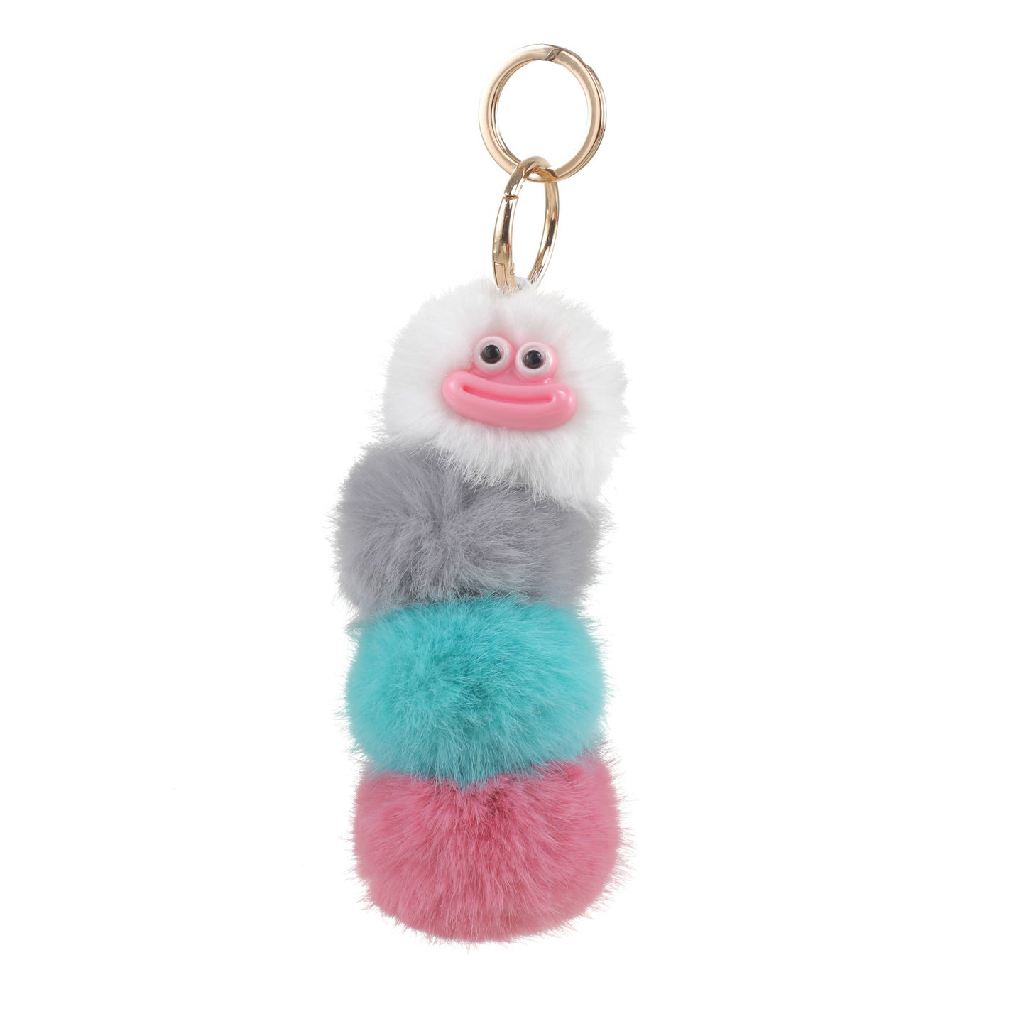Plush Rainbow Caterpillar Bag Charm